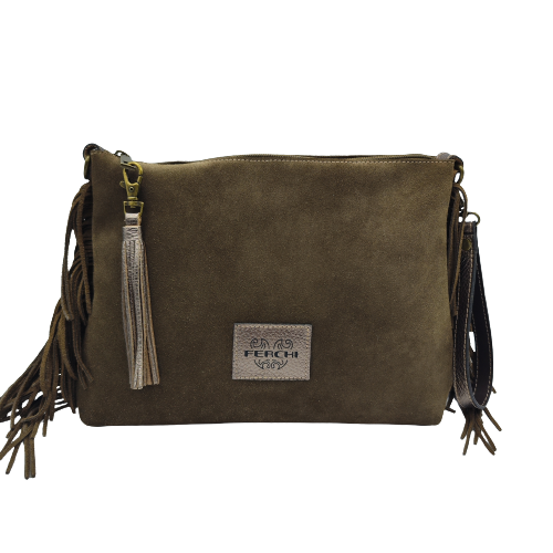 Bolso Piel Flecos Ferchi 43424 Marron Zapateria SaRu