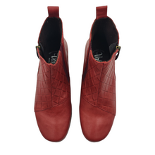 Cargar imagen en el visor de la galería, Botín Confort Piel Cuñita Valeria´s 7512 Burdeos