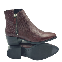 Cargar imagen en el visor de la galería, Botín Campero Piel Coco Leyland 5600 Burdeos