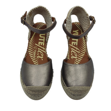 Cargar imagen en el visor de la galería, Alpargata Piel Yute Flex VIGUERA 2218 Metal Fumo