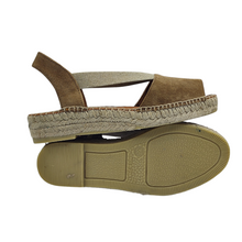 Cargar imagen en el visor de la galería, Sandalia Piel Yute Flex VIGUERA 1974 Whisky