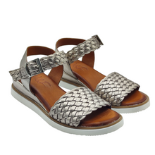 Cargar imagen en el visor de la galería, Sandalia Piel Trenzada WALK & FLY N3-A5 Bronce