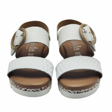 Cargar imagen en el visor de la galería, Sandalia de Cuña y Piel VALERIA´S 1975 Blanca