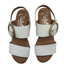 Cargar imagen en el visor de la galería, Sandalia de Cuña y Piel VALERIA´S 1975 Blanca
