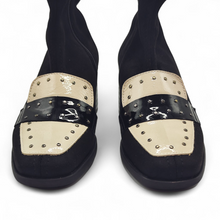 Cargar imagen en el visor de la galería, Botín Licra y Tacón D´CHICAS 4740 Negro/Beige