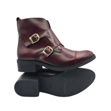 Cargar imagen en el visor de la galería, Botín Piel Hebillas Funchal 36006 Granate