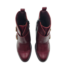 Cargar imagen en el visor de la galería, Botín Piel Hebillas Funchal 36006 Granate