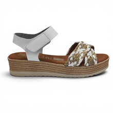 Cargar imagen en el visor de la galería, Sandalia de Piel y Esparto OH MY SANDALS 6014 Blanco/Natural