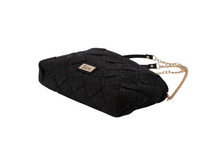 Cargar imagen en el visor de la galería, Clutch Rafia SIMOSASTRE S2045 Zhoe Negro
