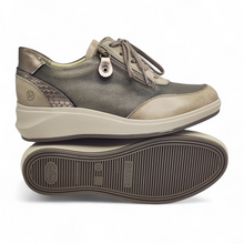 Cargar imagen en el visor de la galería, Zapato Confort pPel cordón y cremallera 3417 SUAVE beige
