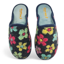 Cargar imagen en el visor de la galería, Zapatilla de Casa D'ESPINOSA 4005 Flores Marino
