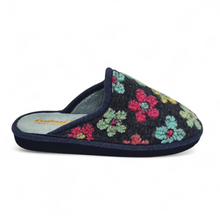 Cargar imagen en el visor de la galería, Zapatilla de Casa D'ESPINOSA 4005 Flores Marino
