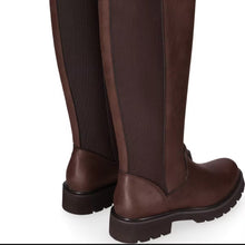 Cargar imagen en el visor de la galería, Bota caña alta piel y elástico impermeable Renature Marrón
