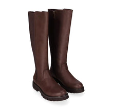 Cargar imagen en el visor de la galería, Bota caña alta piel y elástico impermeable Renature Marrón
