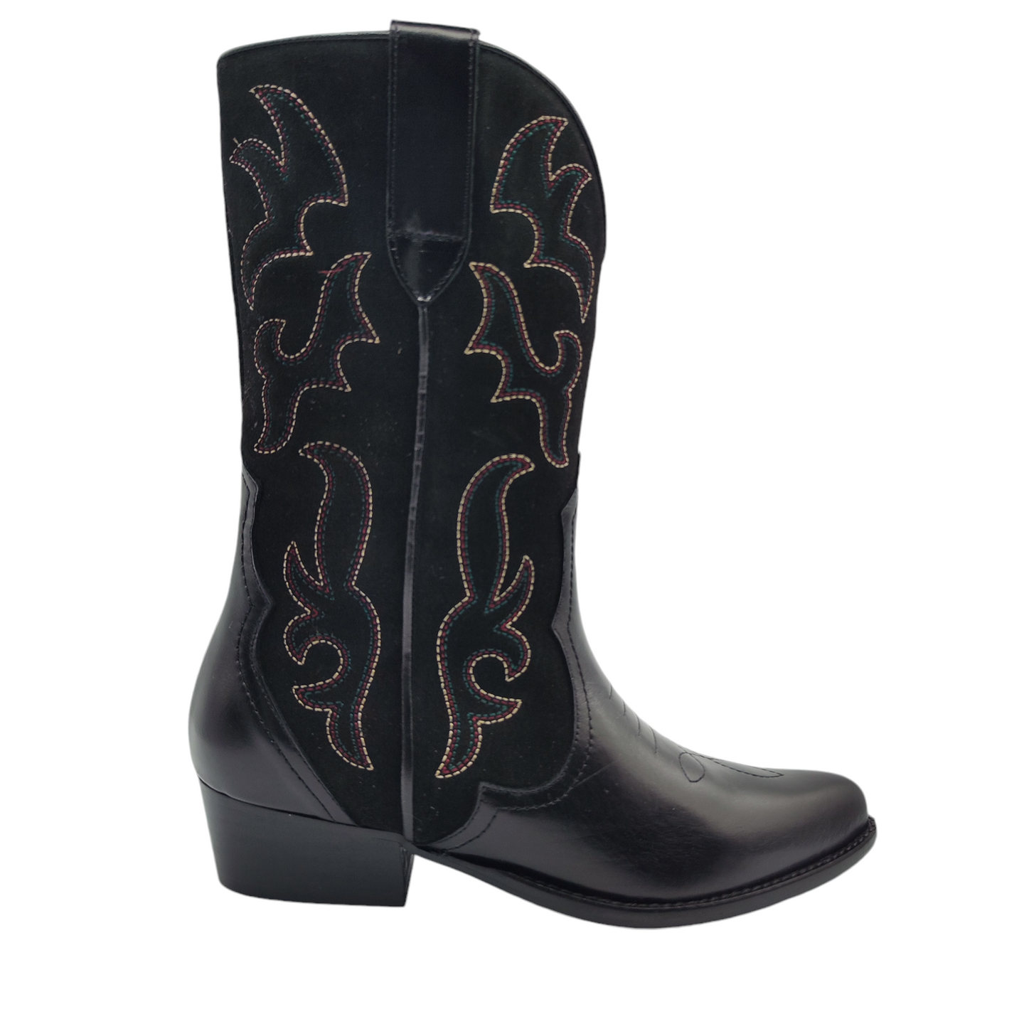 Bota Piel Campera Pespunte Bryan 2210 Negra