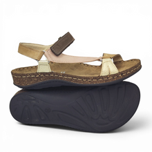 Cargar imagen en el visor de la galería, Sandalia deportiva de Piel Walk &amp; Fly 3861 46200 Oro
