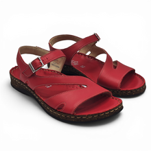 Cargar imagen en el visor de la galería, Sandalia de Piel Walk &amp; Fly 3861 35580 Roja
