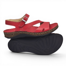 Cargar imagen en el visor de la galería, Sandalia de Piel Walk &amp; Fly 3861 35580 Roja
