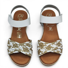 Cargar imagen en el visor de la galería, Sandalia de Piel y Esparto OH MY SANDALS 6014 Blanco/Natural
