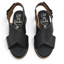 Cargar imagen en el visor de la galería, Sandalia Piel Cruzada OH MY SANDALS 5943 Negra
