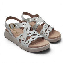 Cargar imagen en el visor de la galería, Sandalia Piel Renature Mango Charol Blanca

