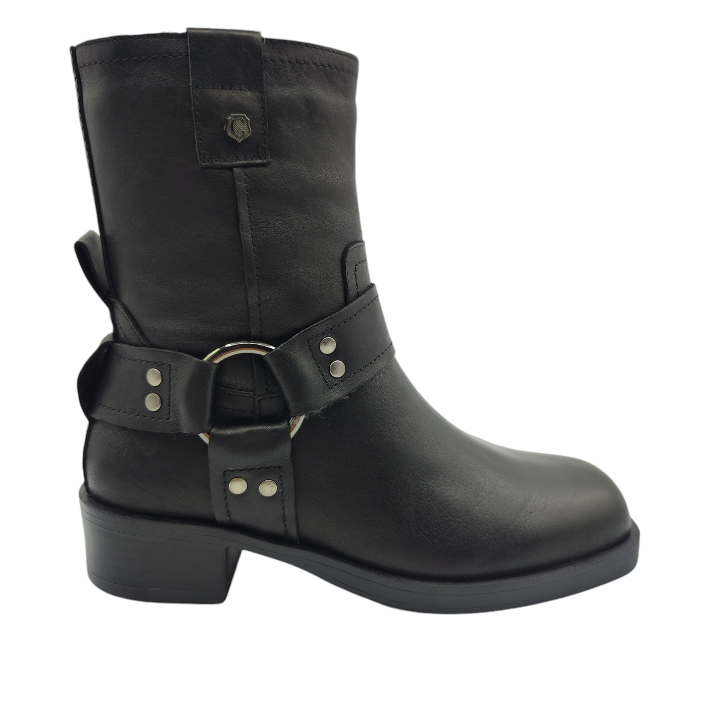 Bota Piel Motera Carmela 161928 Negra